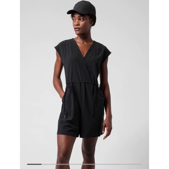 NWT ATHLETA Marlow Romper Black - Picture 7 of 9